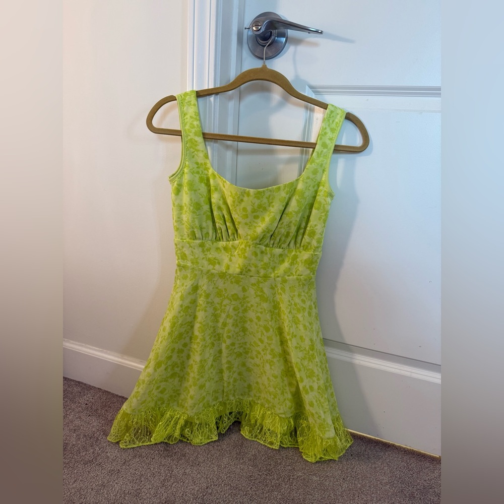 Lovers and Friends yellow/green mini dress size XS